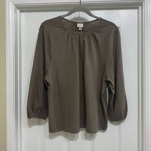 Target “A New Day” Long Sleeve Brown Blouse